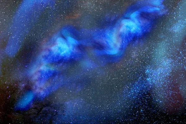Abstract Donkerblauwe Achtergrond Lichtstralen Blauwe Donkere Nachtelijke Hemel Met Sterren — Stockfoto