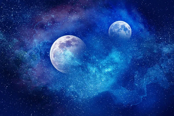 Kék Éjszakai Égbolt Csillagokkal Éjszakai Égbolt Tapéták Éjszakai Égbolt Univerzum — Stock Fotó