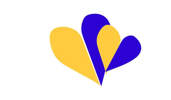 Flagga Ukraina Hjärtform Symbol Vektorillustration Form Ukrainska Nationella Symbol — Stock vektor