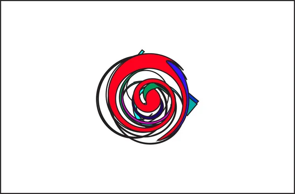 Beyaz Arkaplanda Renkli Sembol Tasarımı Renkli Yaratıcı Logo Tasarımı — Stok Vektör