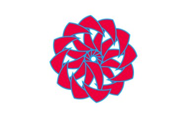 Yaratıcı Logo Tasarımı. Geometrik şekiller beyaz arkaplanda izole edilir