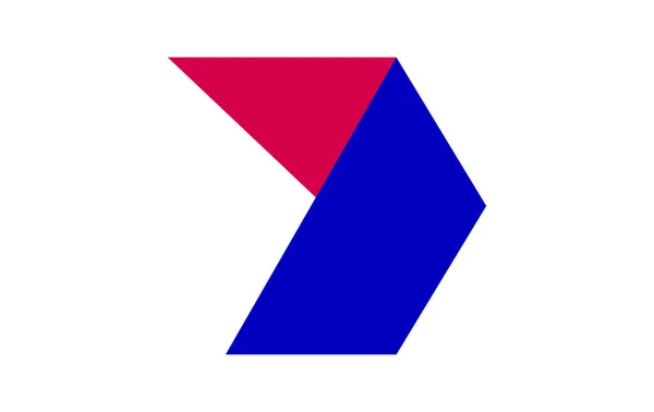 Diseño Logo Creativo Formas Geométricas Aisladas Sobre Fondo Blanco — Archivo Imágenes Vectoriales