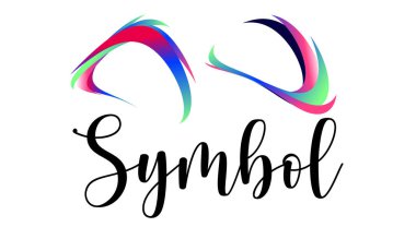 Yaratıcı Logo Tasarımı. Geometrik şekiller beyaz arkaplanda izole edilir