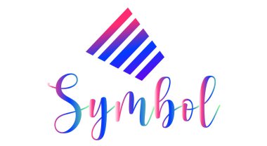 Yaratıcı Logo Tasarımı. Geometrik şekiller beyaz arkaplanda izole edilir
