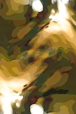 Farklı elementlere sahip sanatsal renkli bir çerçeve. soyut arkaplan sanatı stili parlak renkler, geometrik tasarım.