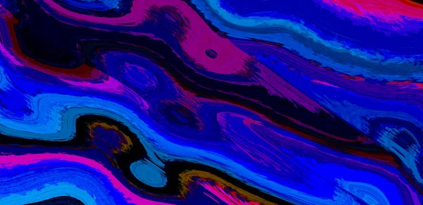 Жидкий Абстрактный Фон Полосками Масляной Живописи Красочной Акварелью — стоковое фото