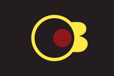 soyut renkli sembol ve beyaz arkaplanda izole edilmiş işaret