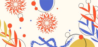 Renkli soyut şablon pankartı. Kopya alanı ile sıvı şekil tasarla