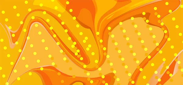 Diseño Dinámico Banner Estilo Elementos Naranjas Con Gradiente Fluido Moda — Vector de stock