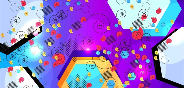 Абстрактный Цветной Шаблон Баннера Градиентным Цветом Конструктивная Жидкая Форма Местом — стоковый вектор