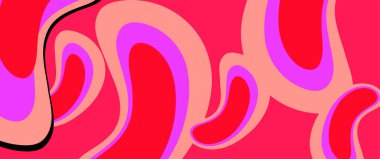 Renkli soyut şablon pankartı. Kopya alanı ile sıvı şekil tasarla