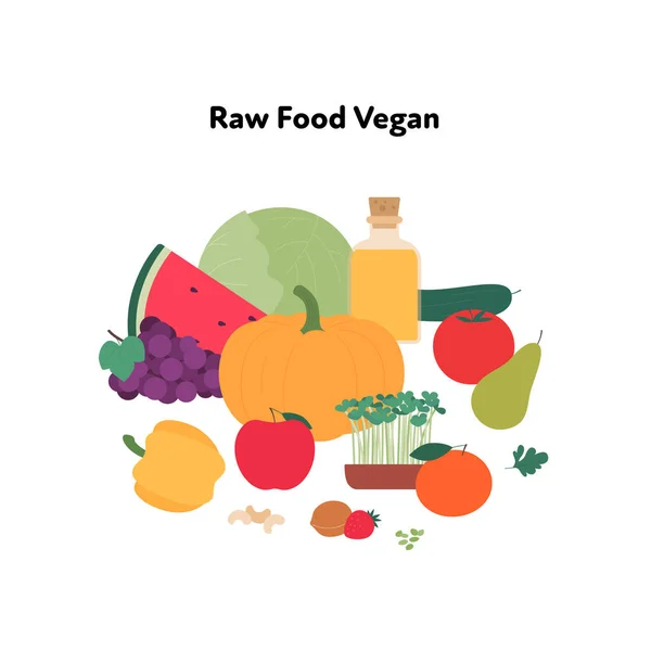 Exemple Plaque Alimentaire Concept Illustration Vectorielle Plate Alimentation Crue Symbole — Image vectorielle