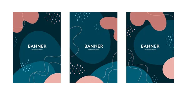 Vorlagen Für Abstrakte Banner Vector Bunte Trendige Vertikale Design Illustration — Stockvektor
