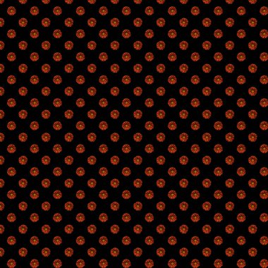 Siyah arka planda kırmızı çiçekli pürüzsüz desen. 