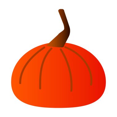 Beyaz arkaplanda parlak bir sanat vektörü kabağı