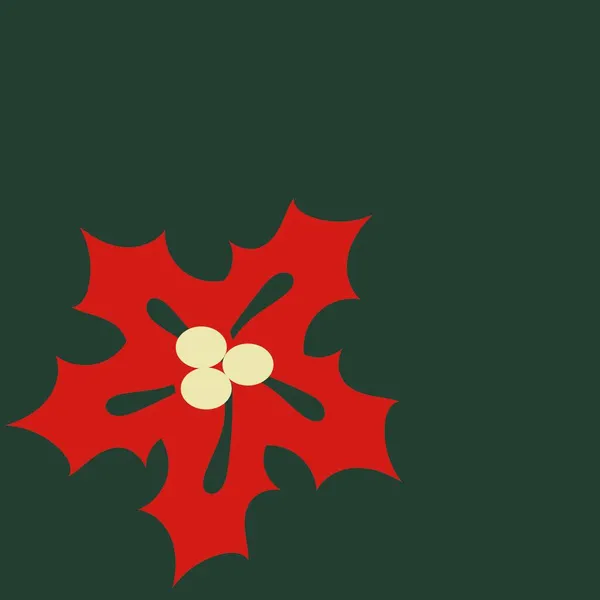 プリントミステリープリントクリスマスカード緑の背景 — ストックベクタ