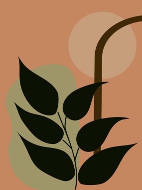 El çizimi soyut vektör deseni, turkuaz, ritim, çıplak arka planda izole edilmiş renkli yapraklar. Vektör düz çizim. Kalıplar, posterler, hassas kartpostallar için tasarım