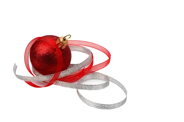 Red Christmas-tree decoration — Stock Photo, Image