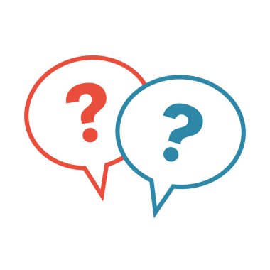 Konuşma balonunda soru işareti, izole