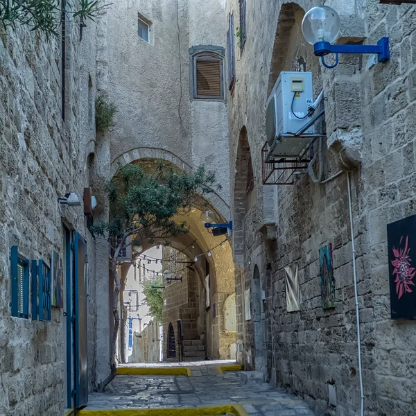 역사적인 jaffa, 이스라엘의 좁은 거리 — 스톡 사진