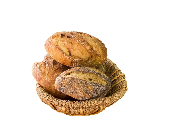 Healthy bread in basket — Stock Photo, Image