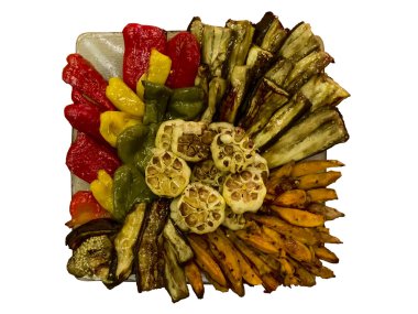 pişmiş sebze antipasti.Plate