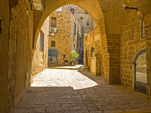 Alte jaffa street, israel — Stockfoto