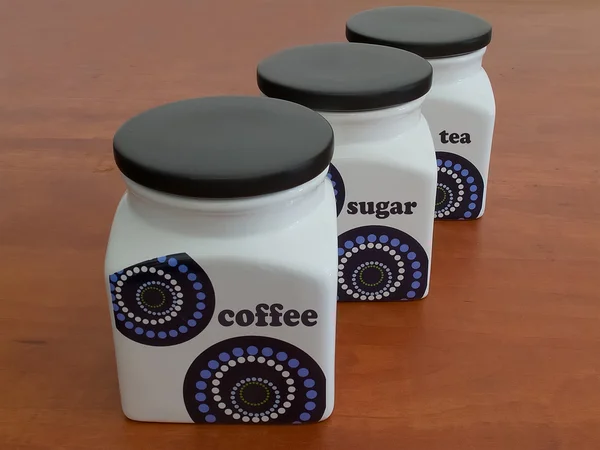 kahve, çay ve şeker kaplar