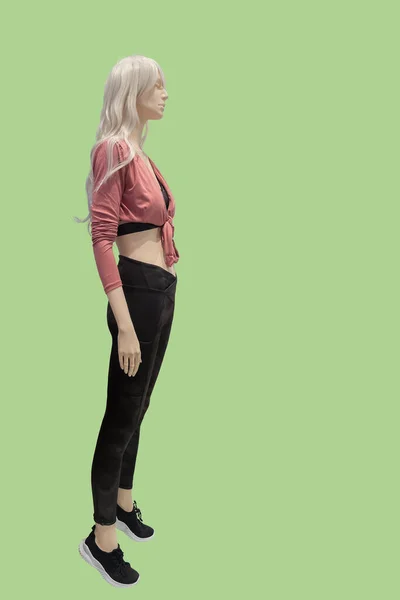 Plná Délka Obrázek Ženské Displej Figuríny Sobě Módní Oblečení Izolované — Stock fotografie
