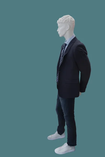 Full Length Image Male Display Mannequin Dressed Fashionable Clothes Isolated — Zdjęcie stockowe