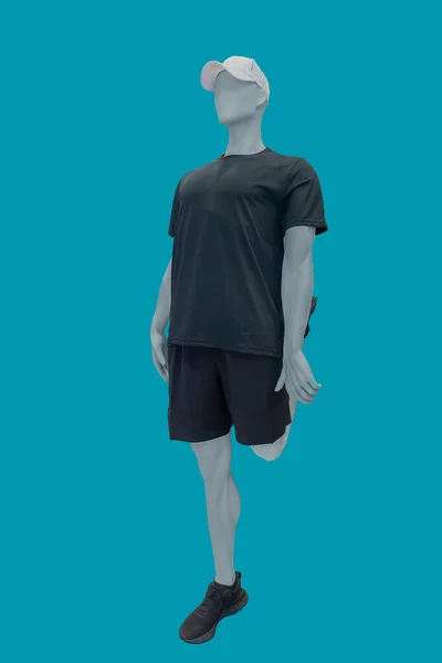 Full Length Image Male Mannequin Wearing Sport Athletics Clothes Isolated — Foto Stock