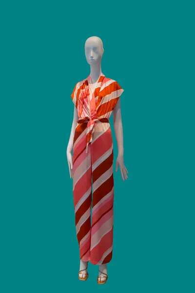 Imagem Comprimento Total Manequim Exibição Feminino Usando Roupas Verão Elegantes — Fotografia de Stock