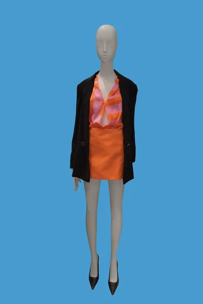 Full Length Image Female Display Mannequin Wearing Fashionable Clothes Isolated — Stock Photo, Image