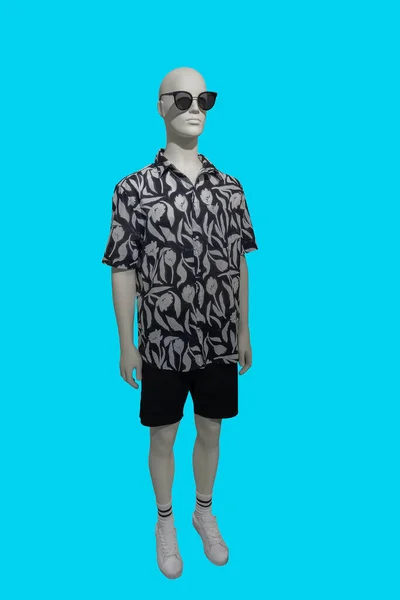 Full Length Image Male Mannequin Wearing Summer Casual Clothes Isolated — стоковое фото