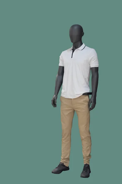 Full Length Image Male Display Mannequin Wearing Short Sleeve Polo — Fotografia de Stock