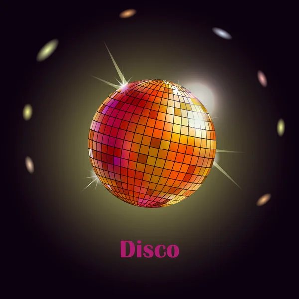 Vector illustration of disco ball — Stock Vector