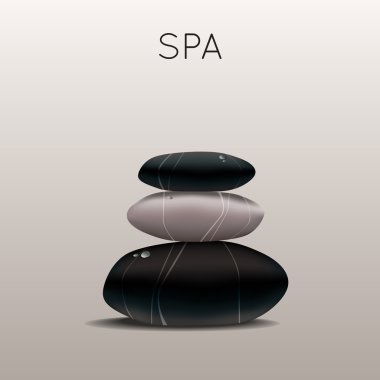 spa taşlar ile vektör çizim