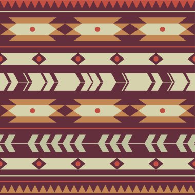 Vector seamless colorful decorative ethnic pattern clipart