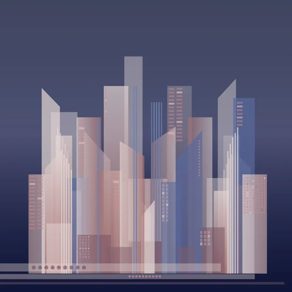 Vetor ilustração colorida da cidade abstrata —  Vetores de Stock
