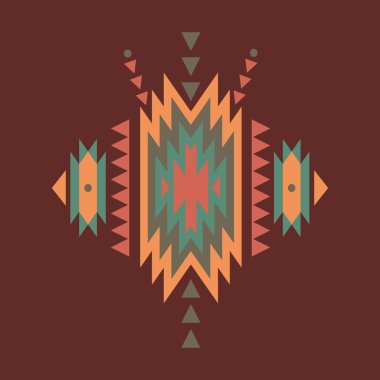 Vector colorful decorative ethnic pattern clipart