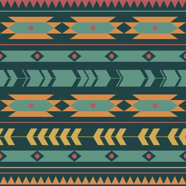 Modèle ethnique décoratif coloré sans couture vectoriel — Image vectorielle