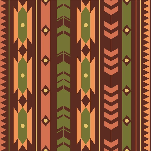 シームレスなカラフルな装飾的な民族パターン ベクトル — ストックベクタ