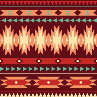 Vector seamless colorful decorative ethnic pattern clipart