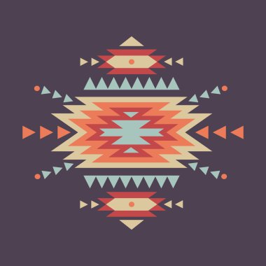 Vector colorful decorative ethnic pattern clipart