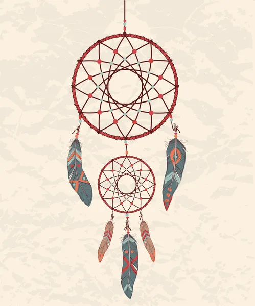 Vektor färgglada illustration av dream catcher — Stock vektor