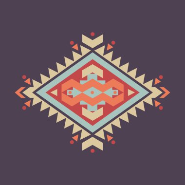 Vector colorful decorative ethnic pattern clipart