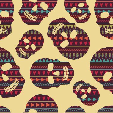 vektör kafatasları ile seamless modeli