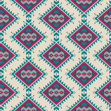 Vector seamless colorful decorative ethnic pattern clipart
