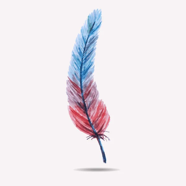水彩画の羽を持つベクトル イラスト — ストックベクタ