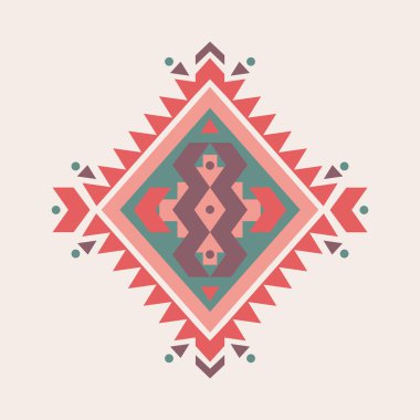 Vector colorful decorative ethnic pattern clipart